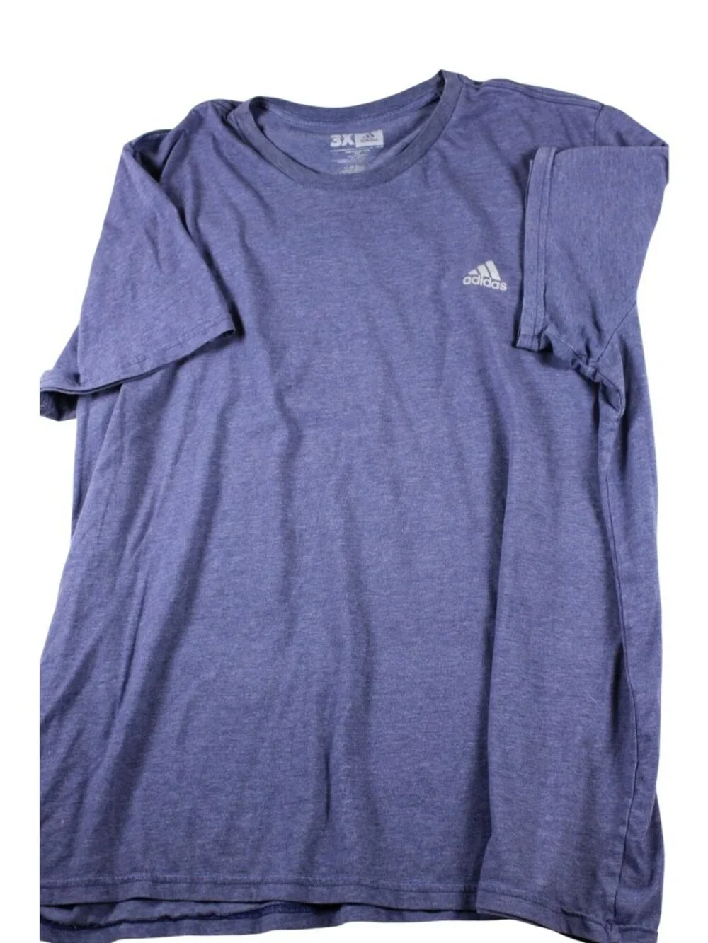 Adidas Mens 3X Heather Blue Short Sleeve T-Shirt